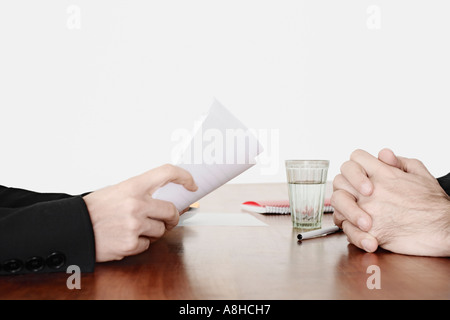 Deux personnes à la réunion d'affaires Banque D'Images