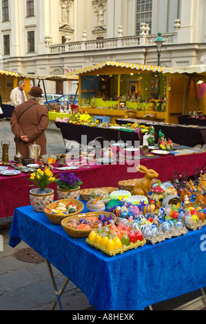 Marché de Pâques à Am Hof square centre de Vienne Autriche UE Banque D'Images