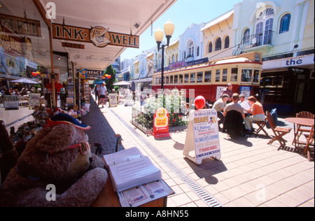 Arrêt de tram sur New Regent Street Christchurch ile sud Nouvelle Zelande Banque D'Images