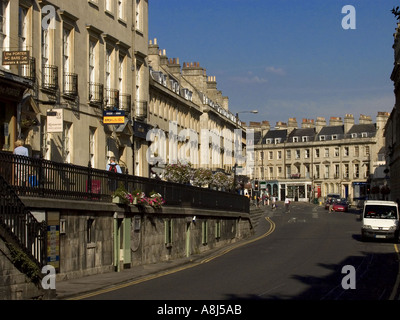 Ville de Bath, George Street, Bath, Avon, Angleterre Banque D'Images