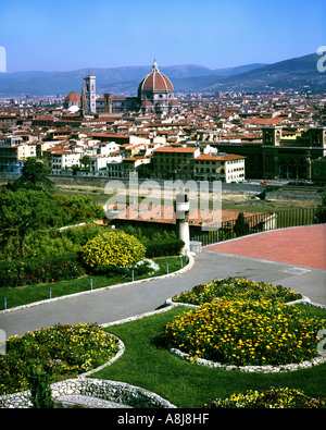 Il - Toscane : Florence vu de la Piazzale Michelangelo Banque D'Images