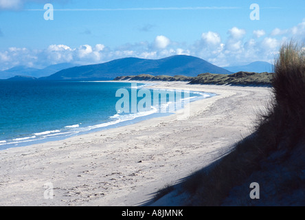 Isle of berneray îles de l'ouest la plage de sable fin de la côte ouest de l'écosse Outer Hebrides Banque D'Images