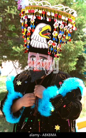 Vêtements de cérémonie aztèque l'âge de 28 ans. Le Cinco de Mayo Festival St Paul Minnesota USA Banque D'Images