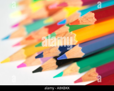 Une sélection de crayons de couleur Banque D'Images