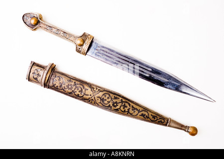 Poignard caucasien, (Kinjal) 19. siècle Banque D'Images
