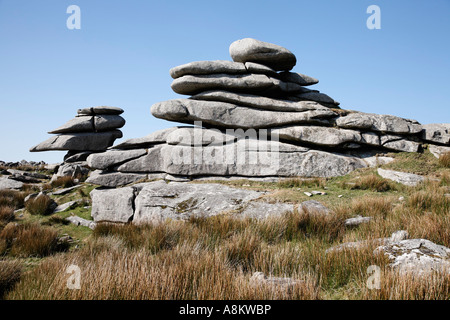 Les cercles de pierre Cheesewring Bodmin Moor Cornwall England Angleterre UK Banque D'Images