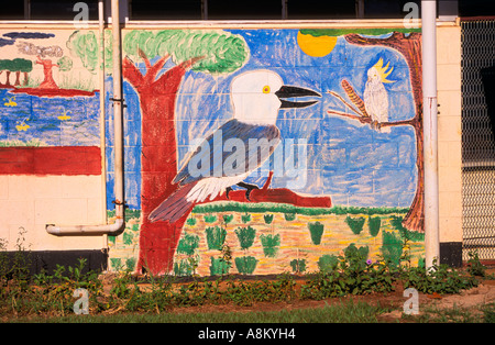 Peinture murale Tiwi Islands Australie Banque D'Images