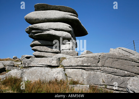 Les cercles de pierre Cheesewring Bodmin Moor Cornwall England Angleterre UK Banque D'Images