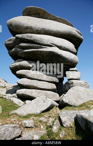 Les cercles de pierre Cheesewring Bodmin Moor Cornwall England Angleterre UK Banque D'Images