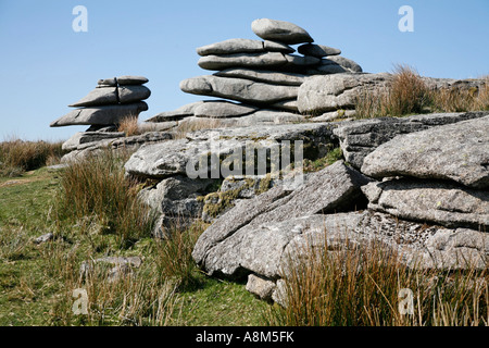 Les cercles de pierre Cheesewring Bodmin Moor Cornwall England Angleterre UK Banque D'Images