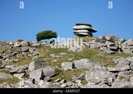 Les cercles de pierre Cheesewring Bodmin Moor Cornwall England Angleterre UK Banque D'Images