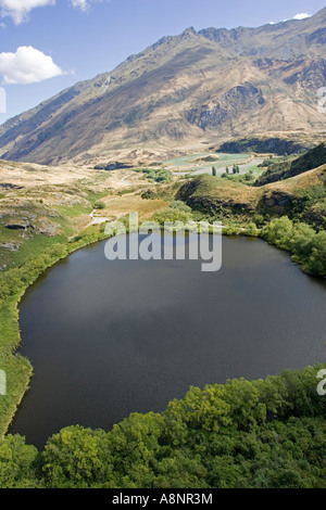 Diamond Lake à partir de la piste de marche en conservation Wanaka ile sud Nouvelle Zelande Banque D'Images