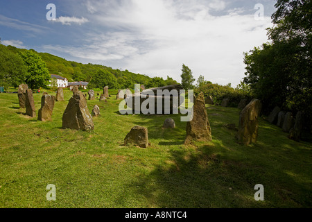 Gorsedd Stone Circle dans Pontypridd, Pays de Galles, Royaume-Uni Banque D'Images