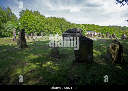 Gorsedd Stone Circle dans Pontypridd, Pays de Galles, Royaume-Uni Banque D'Images