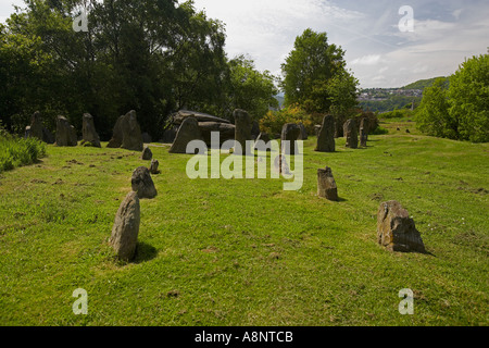 Gorsedd Stone Circle dans Pontypridd, Pays de Galles, Royaume-Uni Banque D'Images