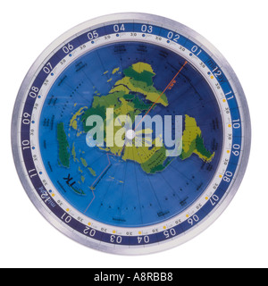 Globe horloge mondiale site d'en haut Banque D'Images