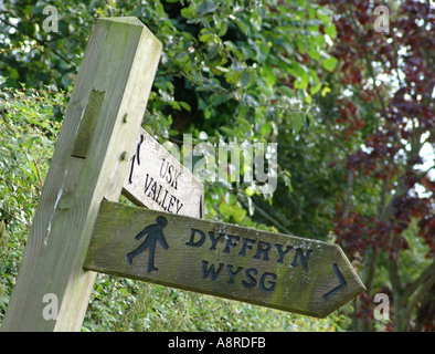 L'Usk Valley à pied Llantrisant South Wales UK 2004 Banque D'Images