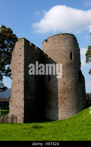 Crickhowell château construit en 1272 par Sir Pauncefote Grimbald et détruit par Owain Glyndwr Pays de Galles Powys en 1403, UK Banque D'Images