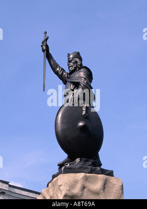 Winchester statue du Roi Alfred le Grand Banque D'Images