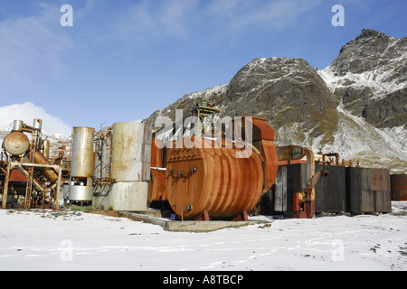 Ancienne station baleinière, Antarctique, Suedgeorgien, Grytviken Banque D'Images