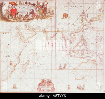 Carte historique du Nouveau Monde. East Indies. Banque D'Images