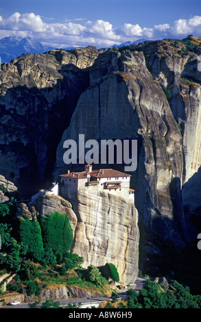 Le monastère de Rousanou Météores, Grèce Banque D'Images