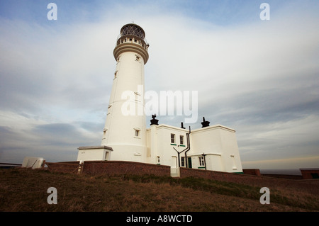 Phare, Flamborough Head, East Yorkshire, Royaume-Uni Banque D'Images