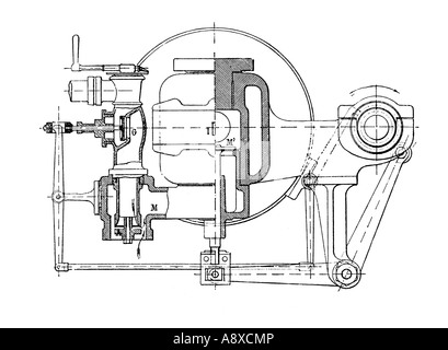 Soupapes DU MOTEUR À GAZ OTTO Banque D'Images