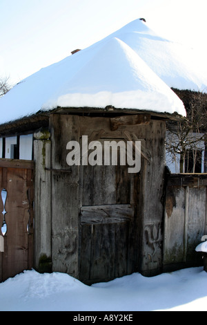 Région Europe Hongrie Campagne Nyirseg hiver neige Banque D'Images