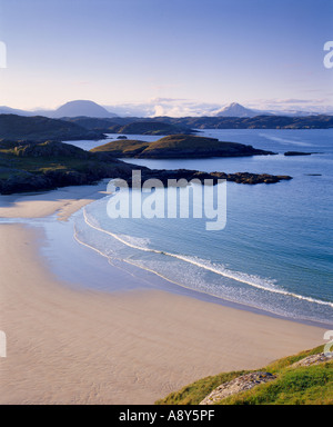 Polin plage près de Kinlochbervie, Sutherland, Highland, Scotland, UK. Un Phollain Bagh Banque D'Images