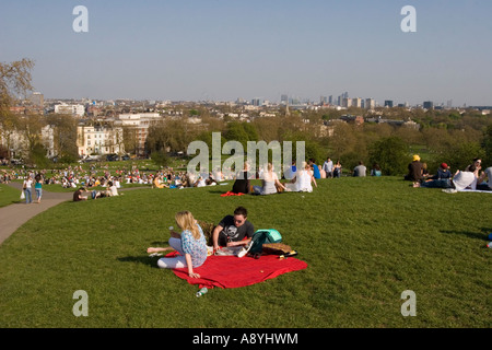 Printemps - Primrose Hill - Londres Banque D'Images