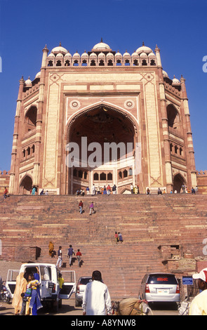 La Buland Darwaza ou Porte Sud de la mosquée Jami Masjid à Fatehpur Sikri près d'Agra Inde Banque D'Images