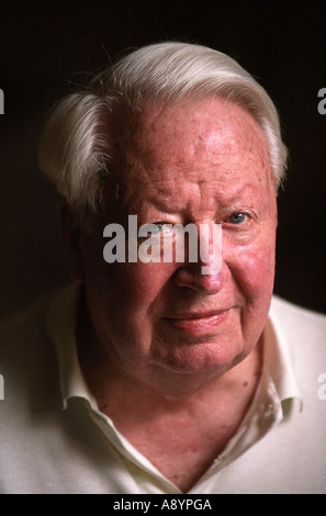 La fin (mort en juillet 2005) Sir Edward "Ted" Heath à Salisbury, Wiltshire, Royaume-Uni (mars 2001) Banque D'Images