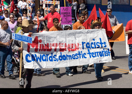 Cesar Chavez Mars San Antonio Banque D'Images