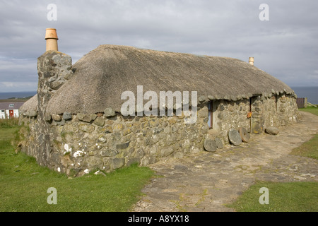 Vieux crofters cottage Museum de la vie de l'Île Île de Skye en Écosse Banque D'Images
