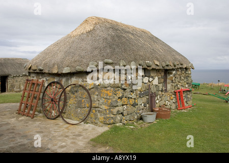 Vieux crofters cottage Museum de la vie de l'Île Île de Skye en Écosse Banque D'Images