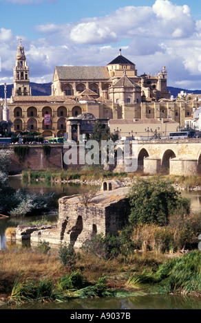 La Mesquita avec La Puente Romano Pont Romain Cordoba andalousie andalousie espagne Banque D'Images