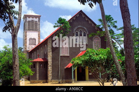 Église de Baie Ste Anne Praslin Seychelles Banque D'Images