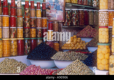 Food conservés à Marrakech Banque D'Images