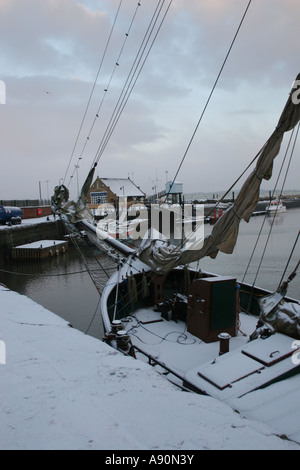 La neige dans le bateau Banque D'Images