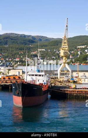 Le port de Harstad Norvège Banque D'Images