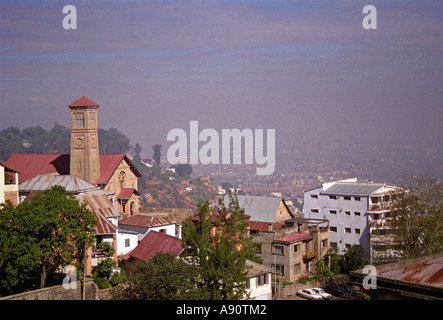 ANTANANARIVO Madagascar Afrique Juillet à bas sur la ville basse de la Place de hurling Banque D'Images