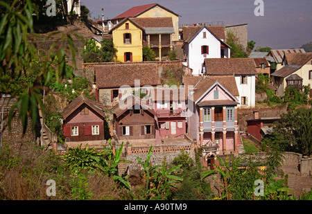 ANTANANARIVO Madagascar Afrique Juillet certaines des maisons des plus riches près de la Place de hurling Banque D'Images