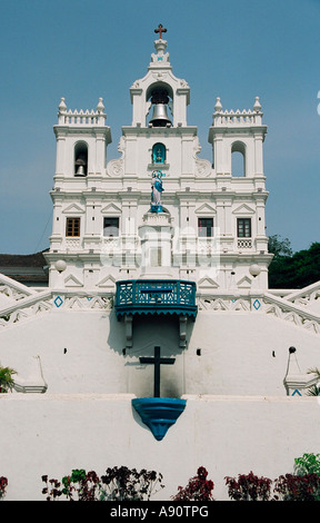 Église Notre Dame de l'Immaculée Conception Panjim Goa Inde Banque D'Images