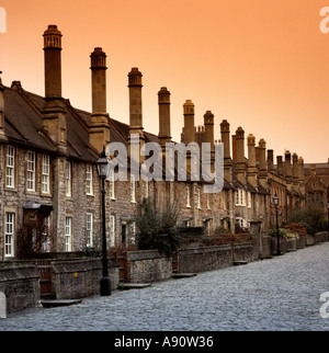 Angleterre Somerset Wells Vicaires Fermer la plus ancienne d'Europes continuellement habitée street 1348 Banque D'Images