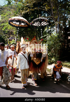 Indonésie Bali Ubud Kuningan procession festival Banque D'Images