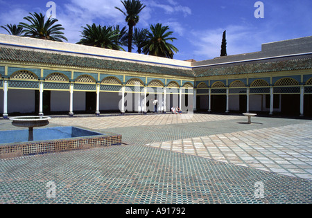 Palais de la Bahia, Marrakech, Maroc Banque D'Images