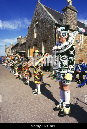 dh Festival du Cheval SOUTH RONALDSAY ORKNEY les chevaux de fille Line St Margarets Hope scotland événement pour enfants Banque D'Images