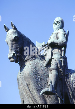 dh King Robert la statue de Bruce BANNOCKBURN STIRLINGSHIRE rois d'Écosse monuments historiques figures scotland Battle Field site statues en bronze Banque D'Images