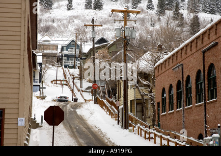 Des scènes d'hiver Park City Utah Banque D'Images